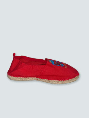 Alpargata artesanal cuña roja escudo Alfaro