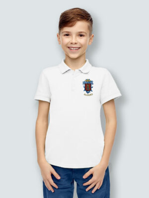 Polo Niño Blanco Escudo Bordado