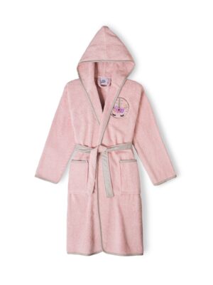 Albornoz algodón rosa